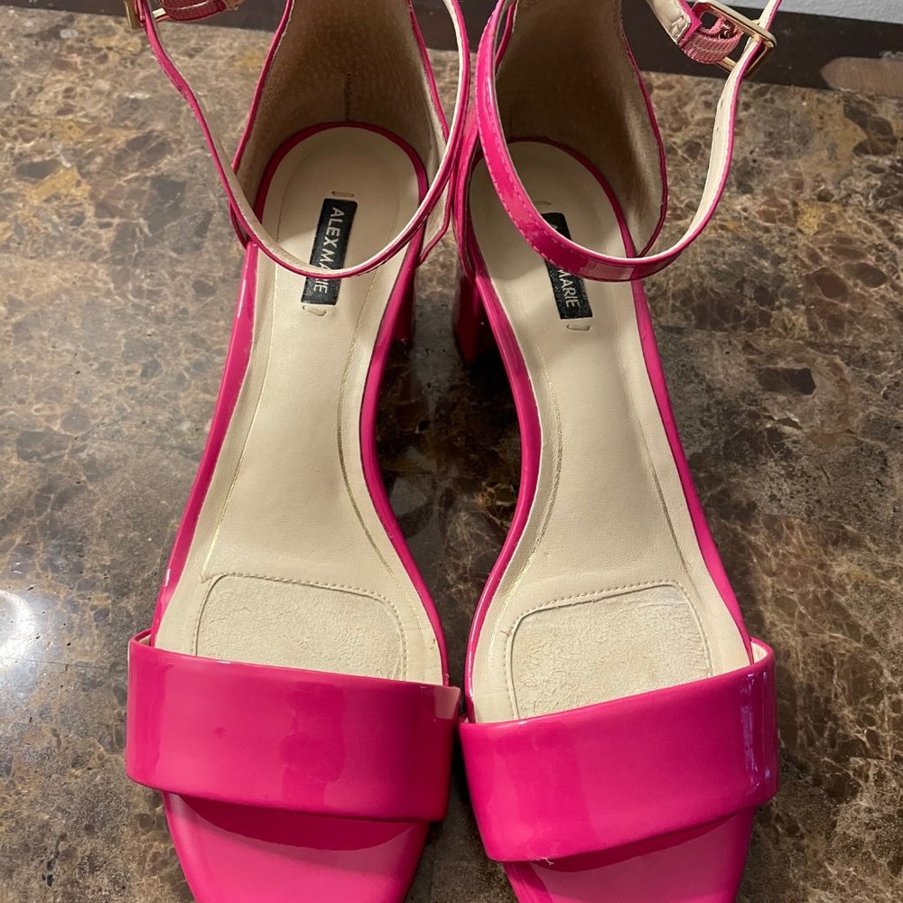 ALEX MARIE pink patent look sandal